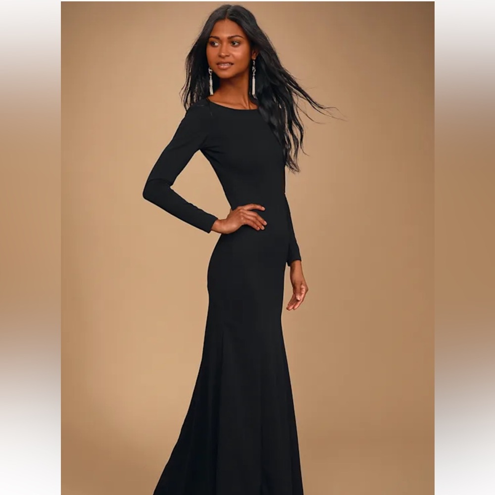 Lulus “Wait for me black longsleeve dress” WORN ONCE